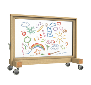 Sticker graphic representing Interactive Paint Panel on Wheels